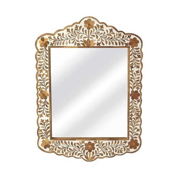 Karnan Gray Bone Inlay Wall Mirror | Wayfair North America