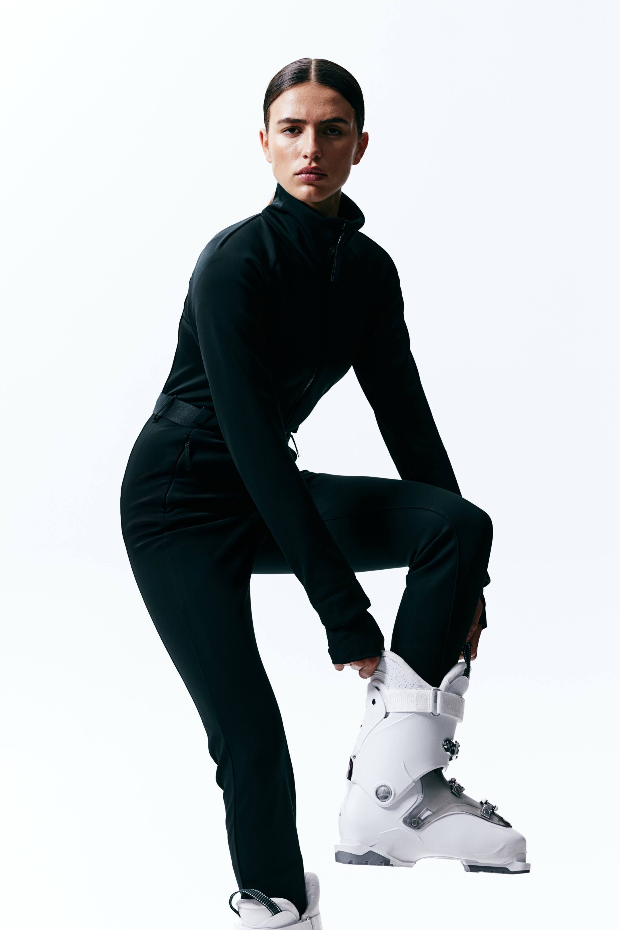 Water-repellent ski suit - Black - Ladies | H&M GB | H&M (UK, MY, IN, SG, PH, TW, HK)