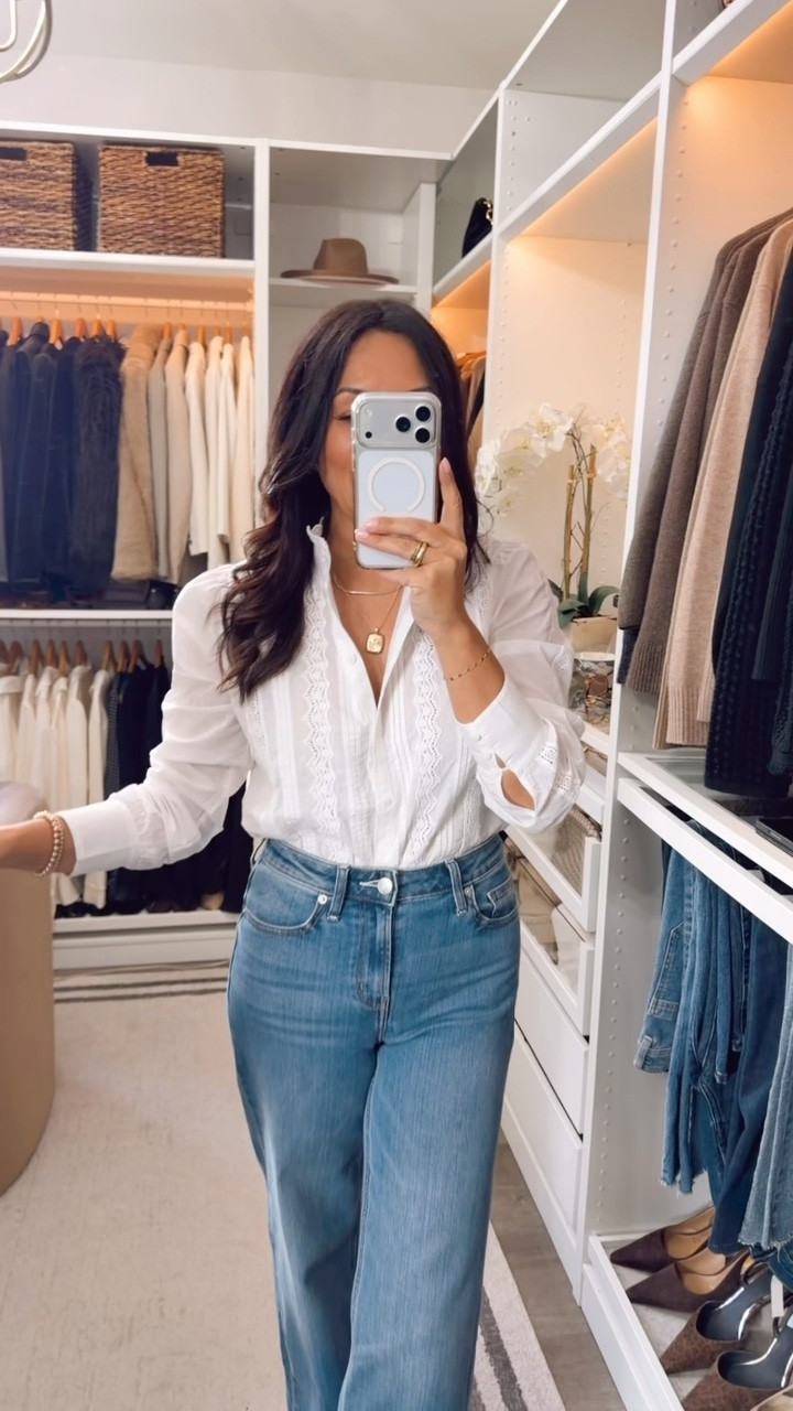 Blouse is stunning- Sezane vibes🔥
Fits TTS

#LTKOver40 #LTKootd