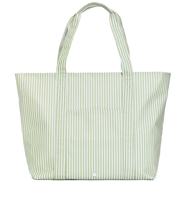 Pimlico Stripe Sage Jumbo XL Tote **BACKORDERED ships mid may** | Morrow and Main