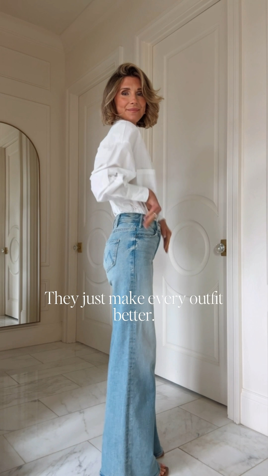 The jeans that are flattering on everyone. I'm 5'7 these fit tts 