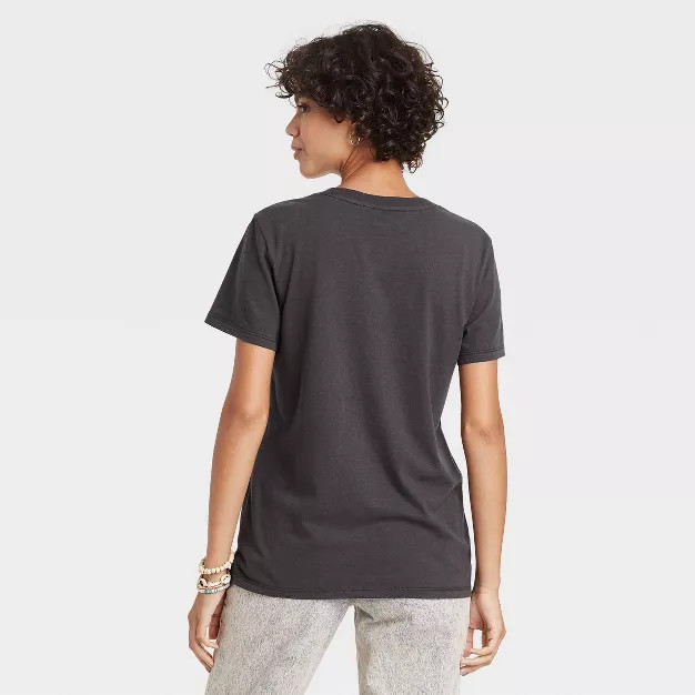 Women's Schitt's Creek Rose Apothecary Short Sleeve Graphic T-Shirt - Black Wash | Target