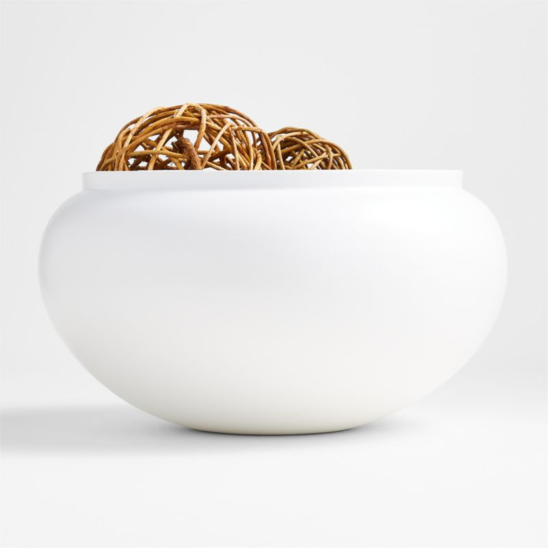 Jimena White Ceramic Centerpiece Bowl + Reviews | Crate & Barrel | Crate & Barrel