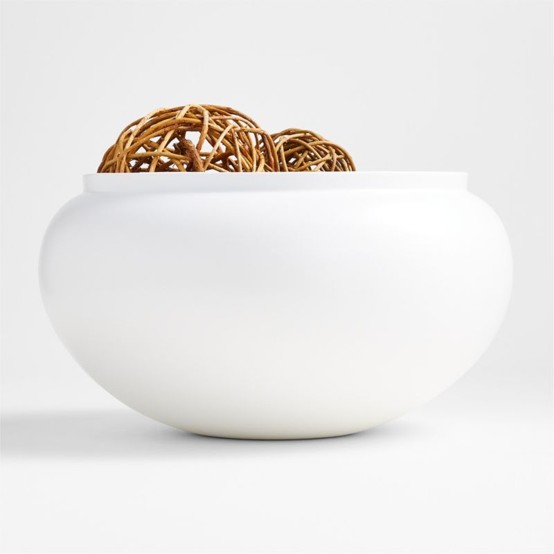 Jimena White Ceramic Centerpiece Bowl + Reviews | Crate and Barrel | Crate & Barrel