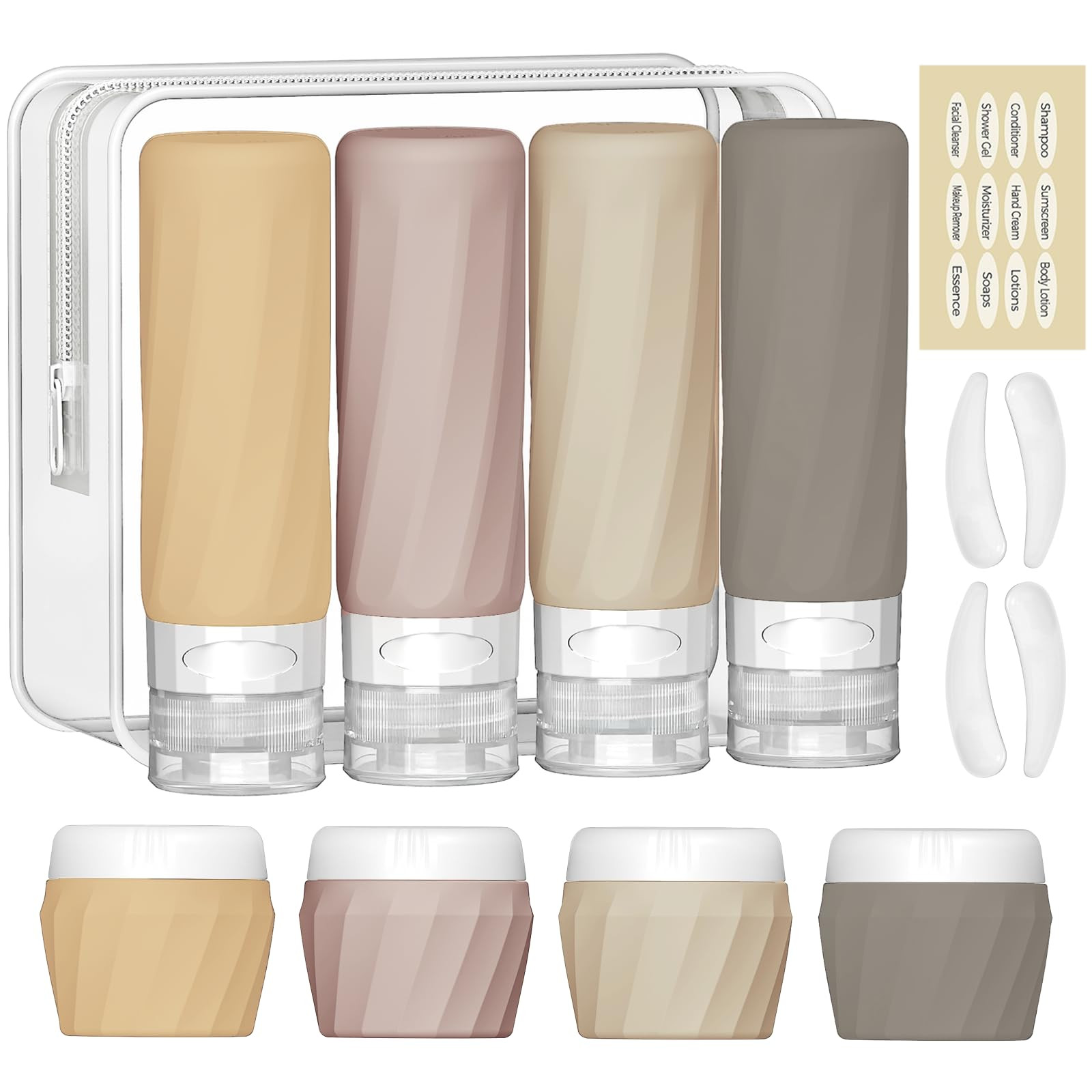 14pack Travel Bottles for Toiletries, TSA Approved Travel Size Toiletries Containers Set, Premium... | Amazon (US)