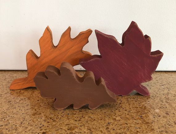 Fall Wooden Leaves - Etsy | Etsy (US)