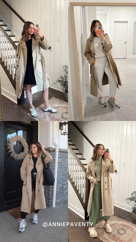 Some of my favorite ways to wear a trench this spring! 🌧️🧥 I got a small in the Amazon trench! 