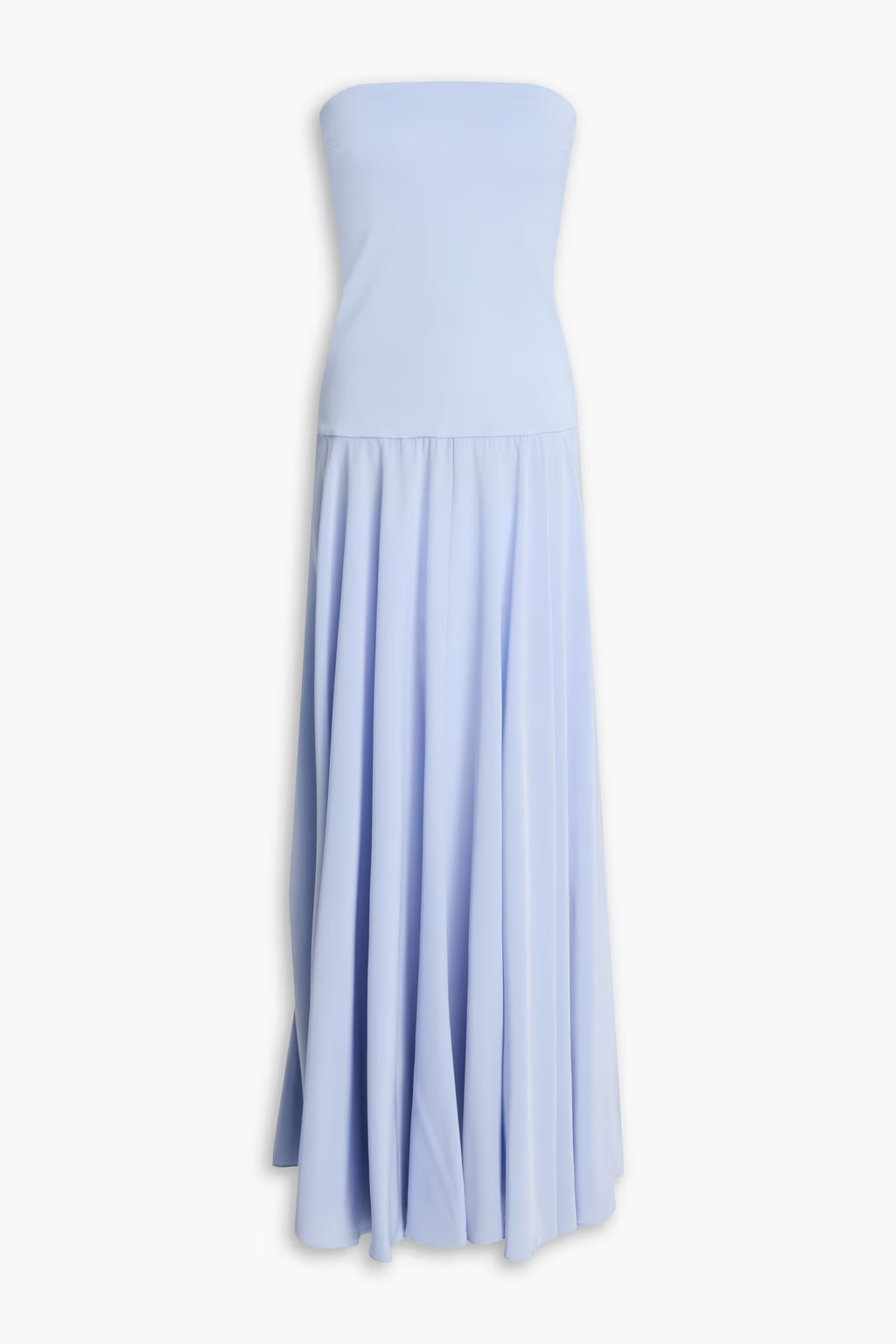 Illi strapless stretch-knit and silk-crepe maxi dress | The Outnet (US and CA)
