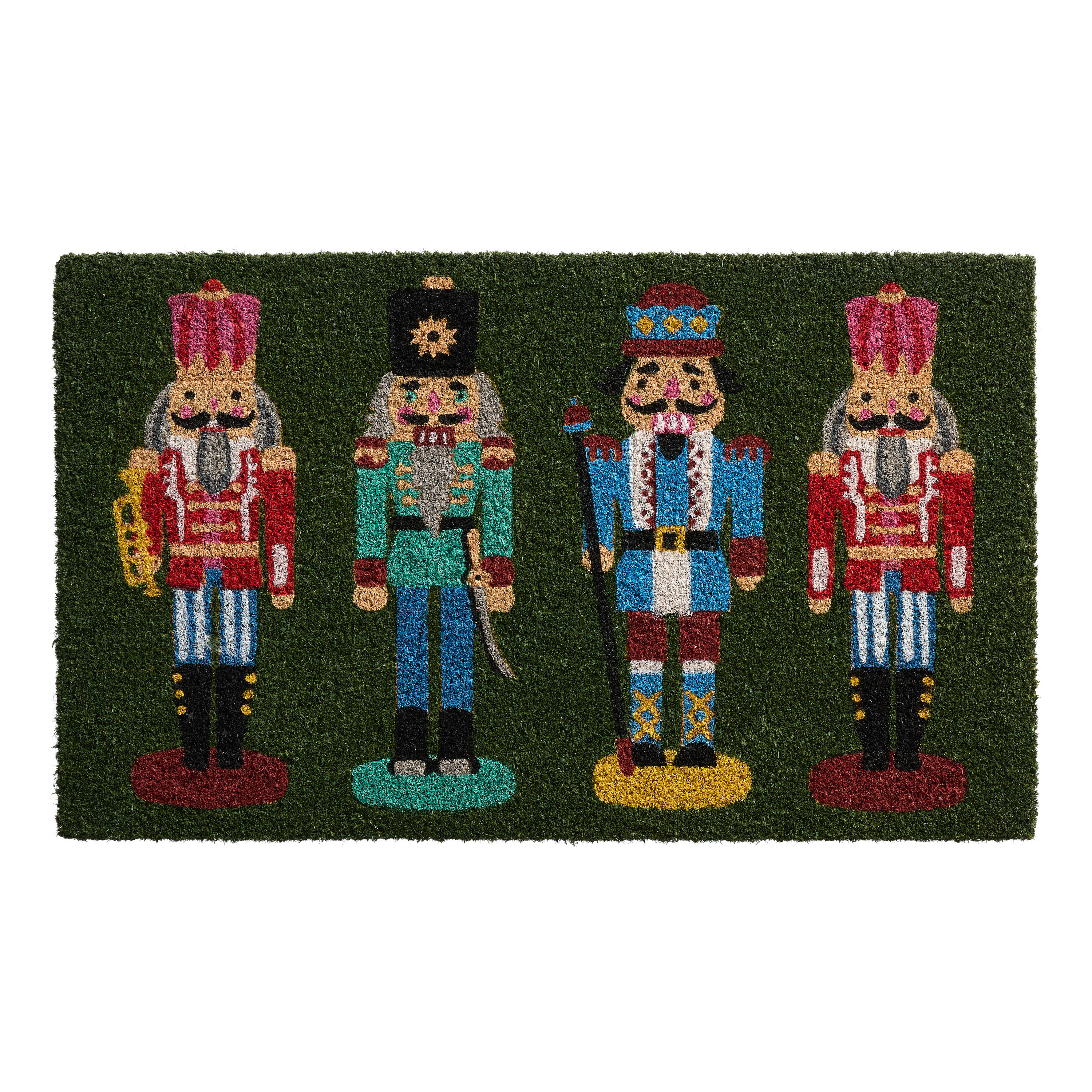 All the Trimmings Nutcracker Hand Tufted Coir Doormat | World Market