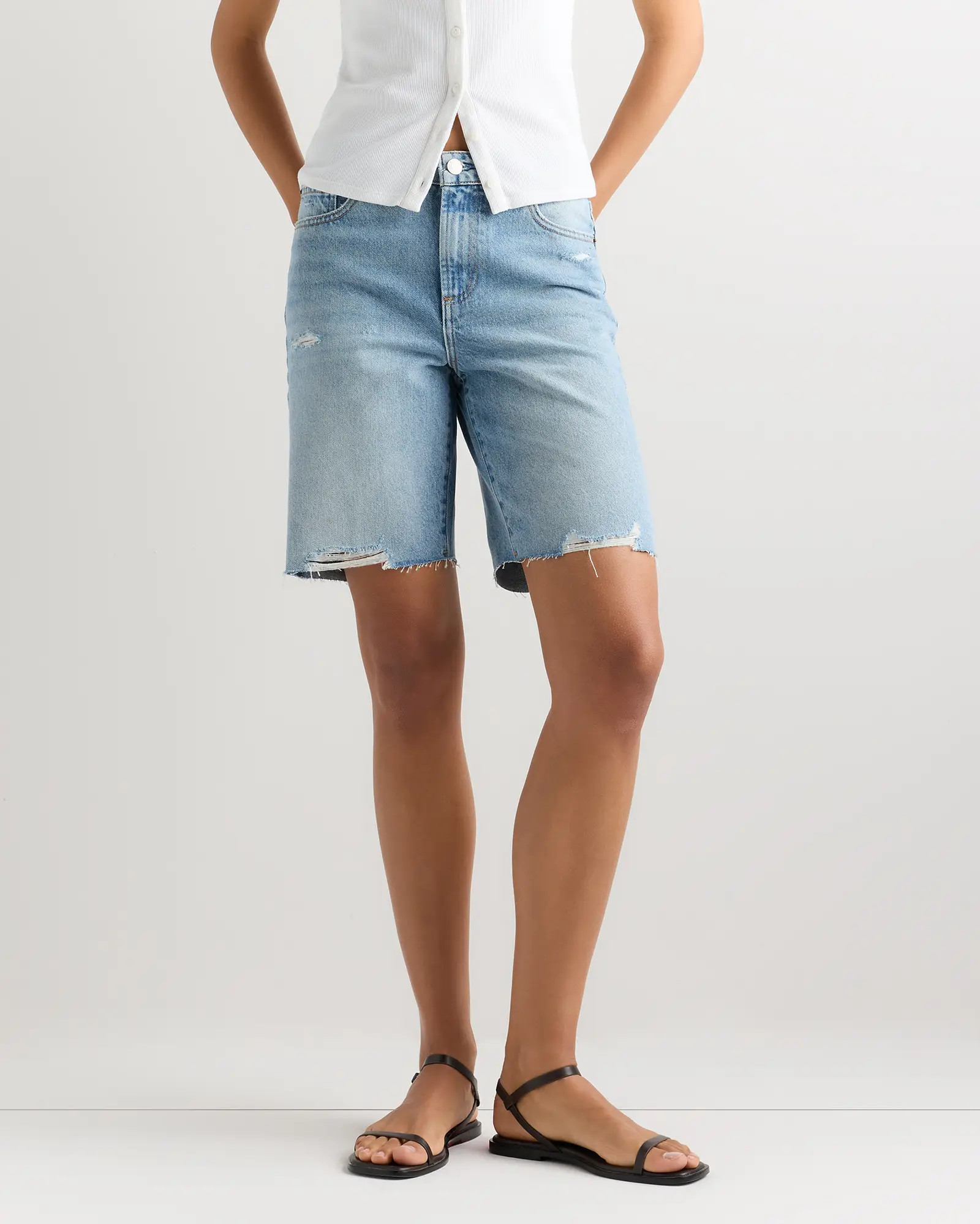 Maya Rigid Bermuda Shorts | Quince