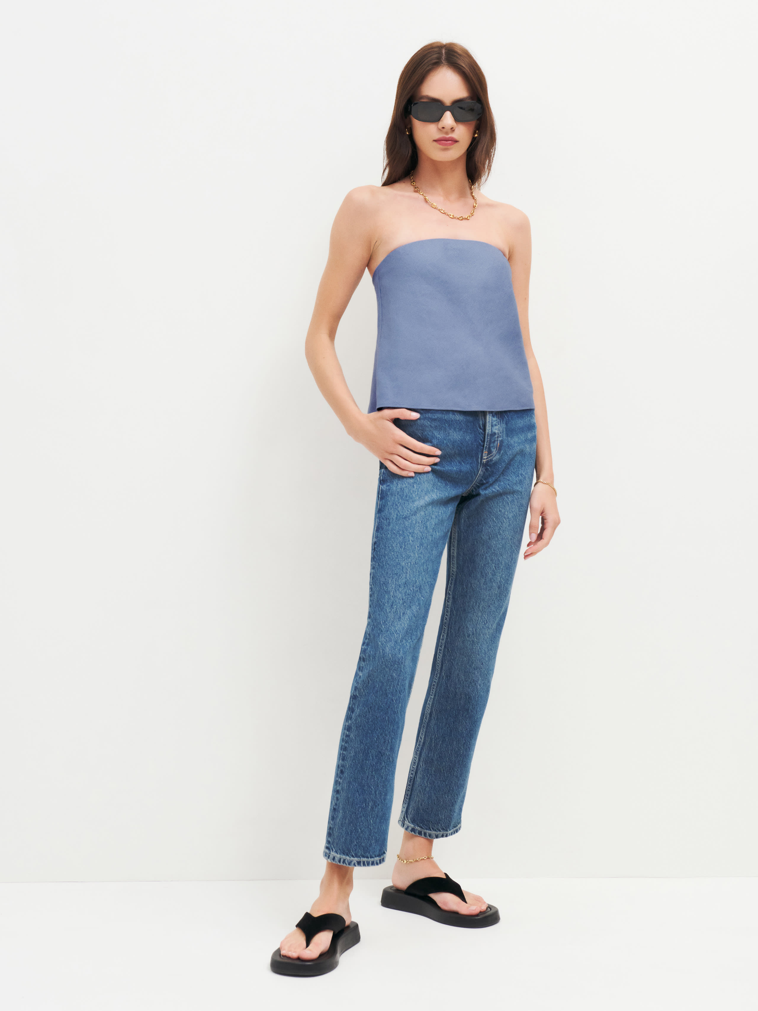 Spritz Linen Top | Reformation (Global)