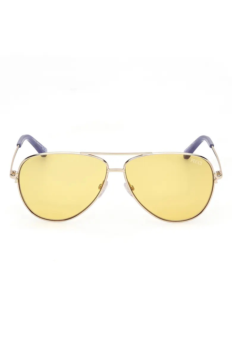 Emilio Pucci 60mm Pilot Sunglasses | Nordstrom | Nordstrom