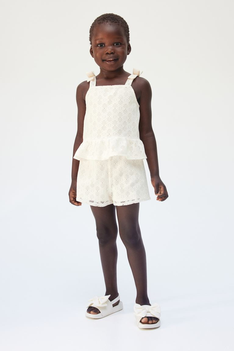 Pull-on Shorts - Regular waist - Short - Natural white - Kids | H&M US | H&M (US + CA)