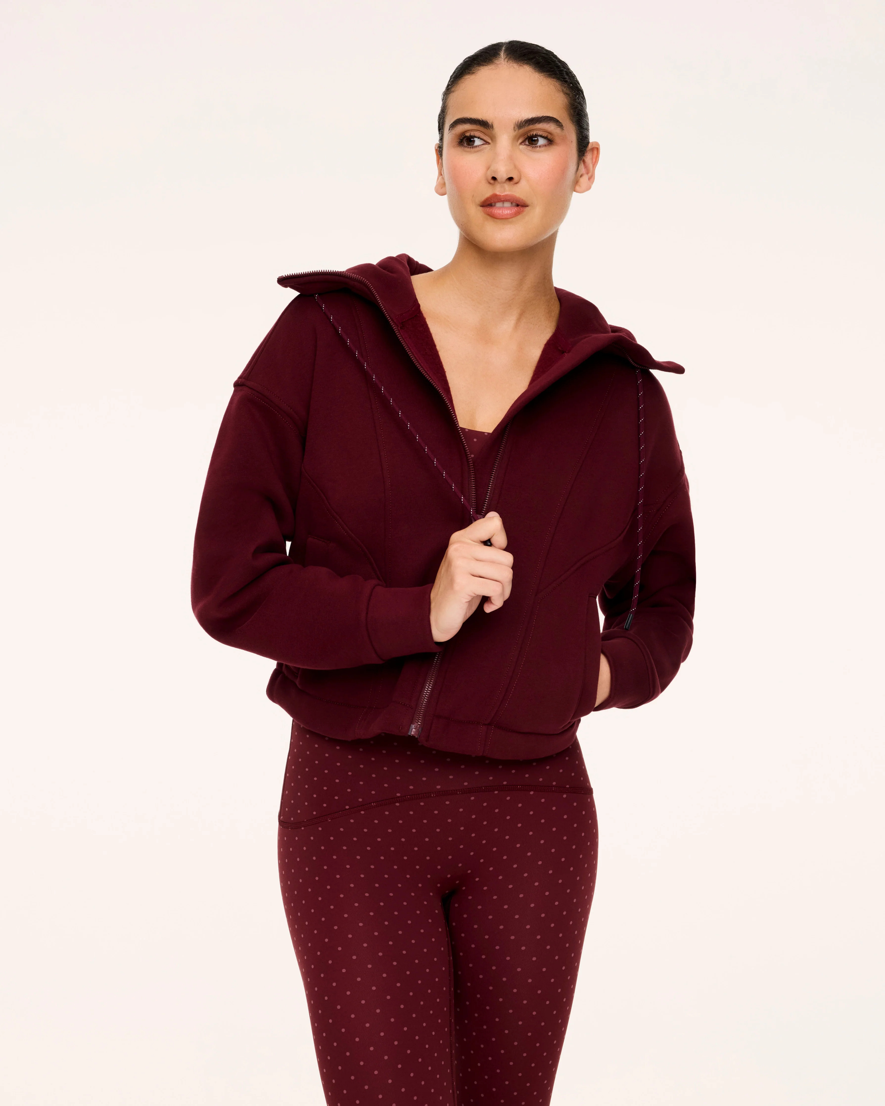 SPANX® BoostUp Cotton Fleece Full Zip Hoodie | Spanx