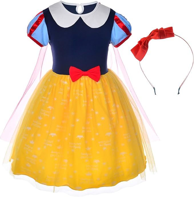 Princess Dress Up Costume For Toddler Girls Birthday Party 2T-6T | Amazon (US)