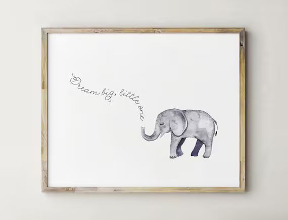 Printable Elephant Nursery Art, Elephant Nursery Wall Art, Elephant Nursery Decor, Elephant Decor... | Etsy (US)