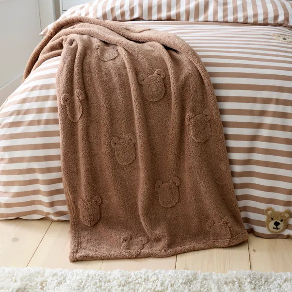 Teddy Bear Fleece Blanket 120cm x 150cm | Dunelm