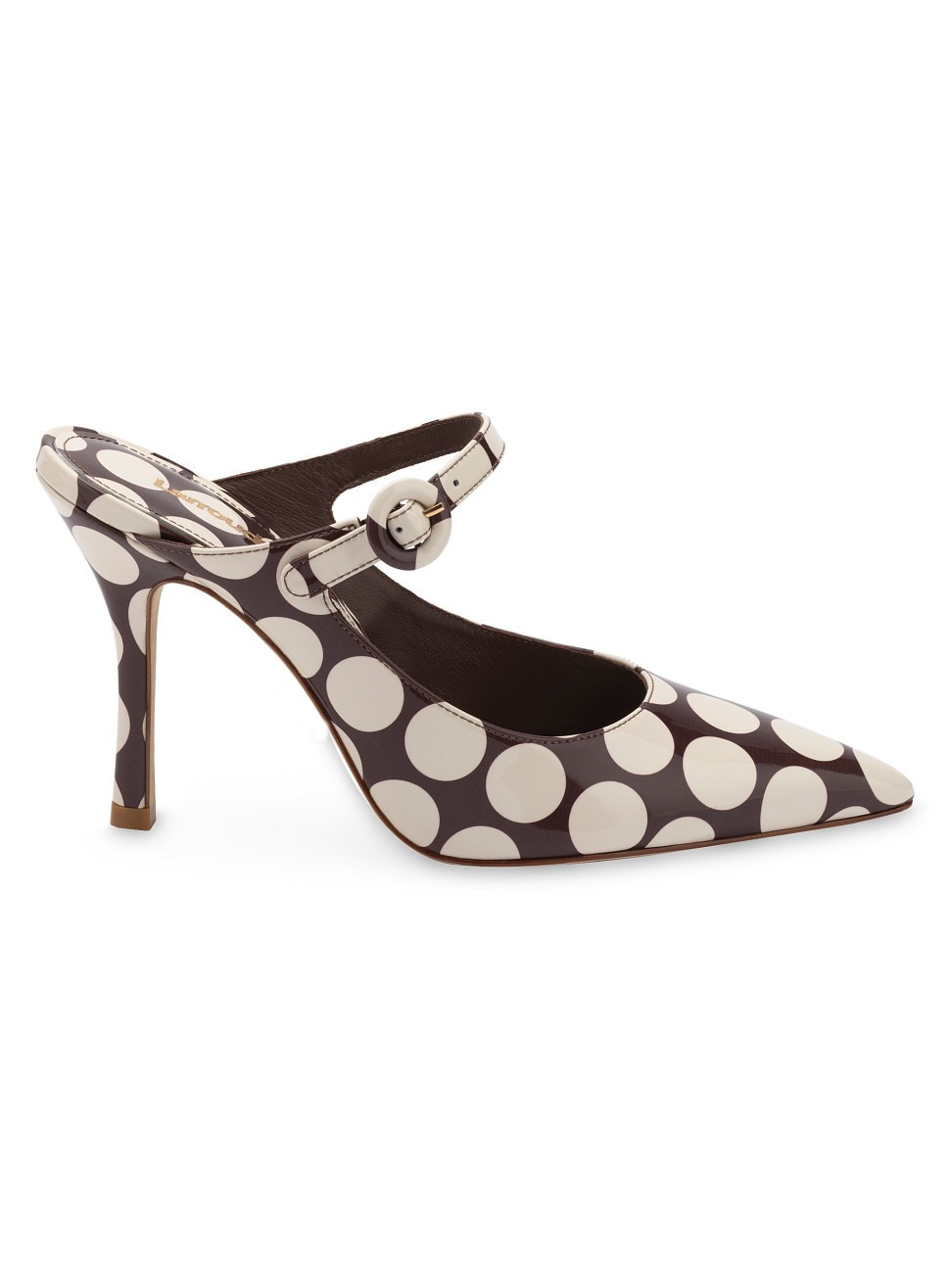 Women's Candy Polka Dot Patent Leather Mules - Brown - Size 7.5 - Brown - Size 7.5 | Saks Fifth Avenue