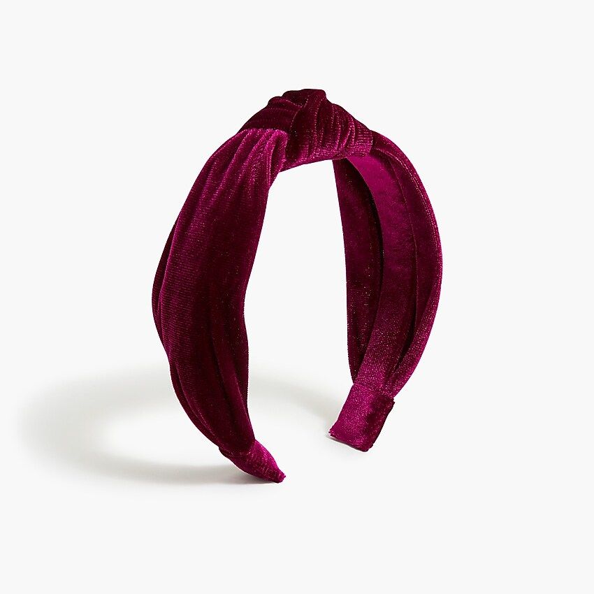 Girls' velvet knot headband | J.Crew Factory