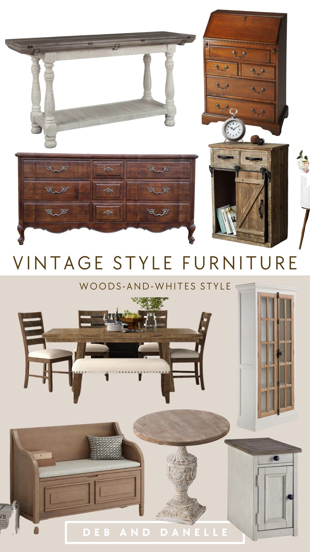 Sometimes it’s hard to find a vintage piece of furniture that’s in good condition and also nearby, so I rounded up some great vintage-style furniture pieces from across the web that fit our woods-and-whites style. 

#LTKStyleTip #LTKHome