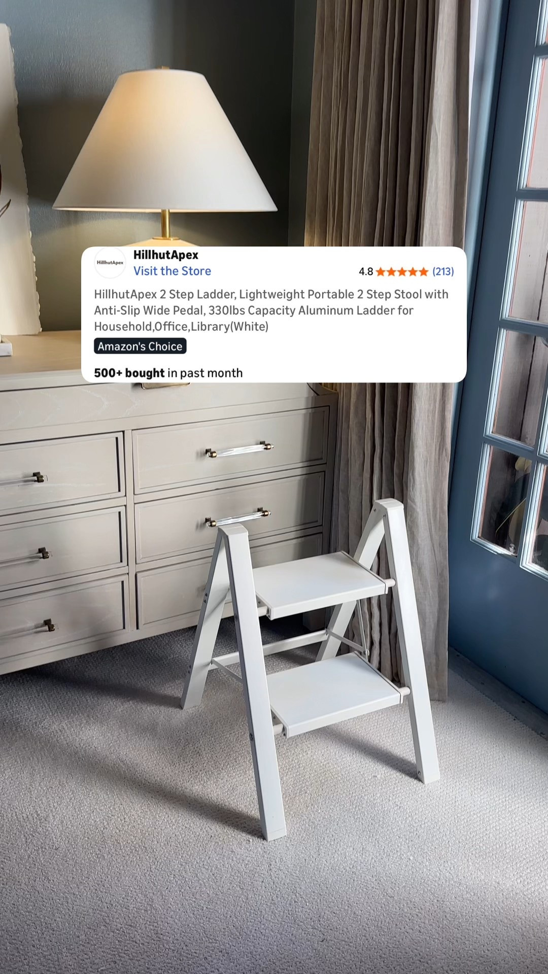 Amazon find step stool | super slim | semi aesthetically pleasing stool | house necessity finds | home decor utility stool 

#LTKFindsUnder50 #LTKHome