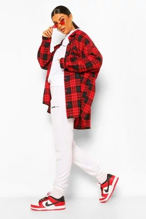 Oversized Flannel Shirt | Boohoo.com (US & CA)