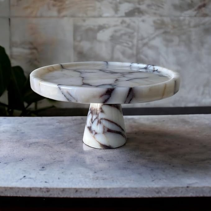 MarkMUS Cake Stand, Serving Stand, Pedestal Serving Tray, 10.6 inches (Marble Base) | Amazon (US)