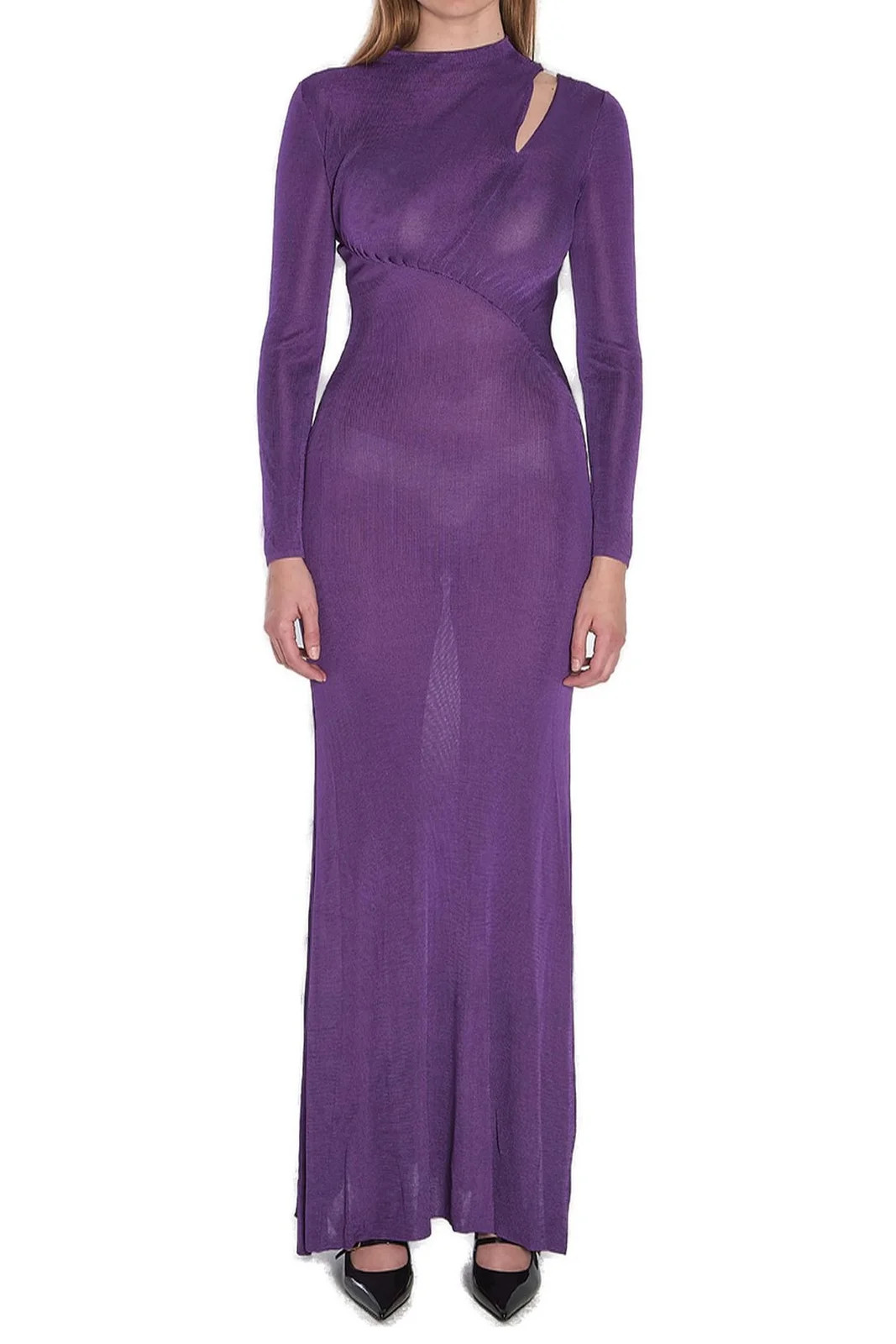 Self-Portrait Cut-Out Detailed Knitted Maxi Dress | Cettire Global