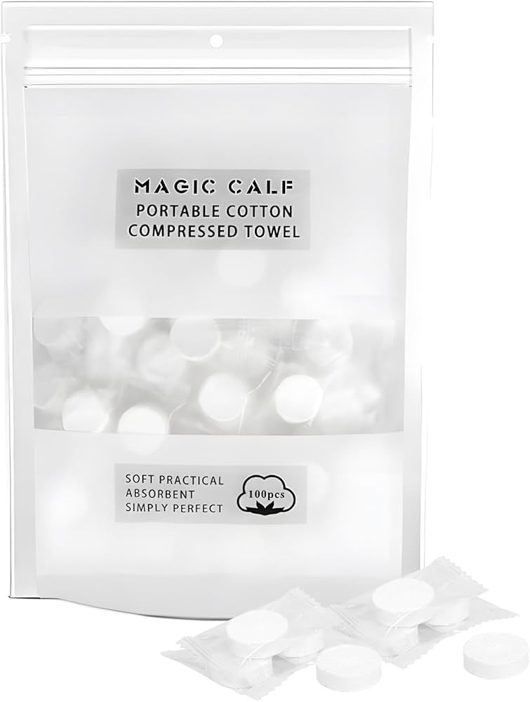Classycoo Compressed Towel 100 PCS Mini Tablets Disposable Portable Face Towel Cotton Coin Tissue... | Amazon (US)
