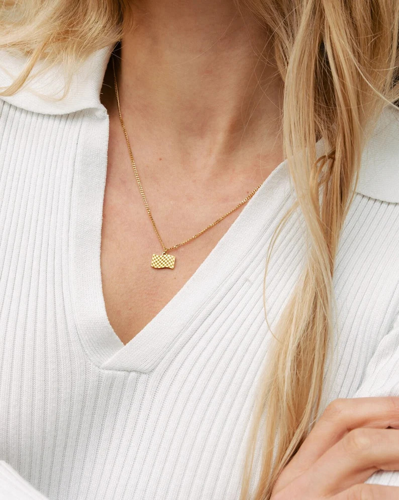 F1 Chain | Formula 1 Jewelry | Race Flag - Grid Flag - Finish Flag Charm | Motorsport Jewelry | G... | Etsy (US)