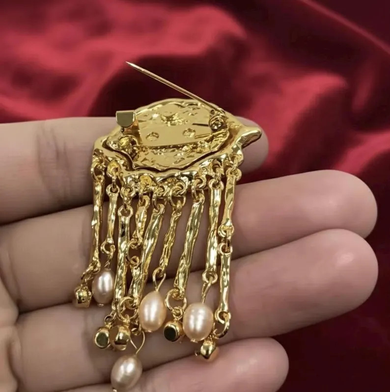 Protective Evil Eye Brooch | Pearl | Dangle | Statement | Etsy (US)