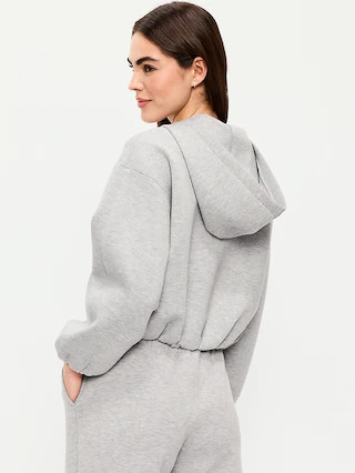 Bounce Fleece Bubble-Hem Hoodie Sweatshirt | Old Navy (CA)