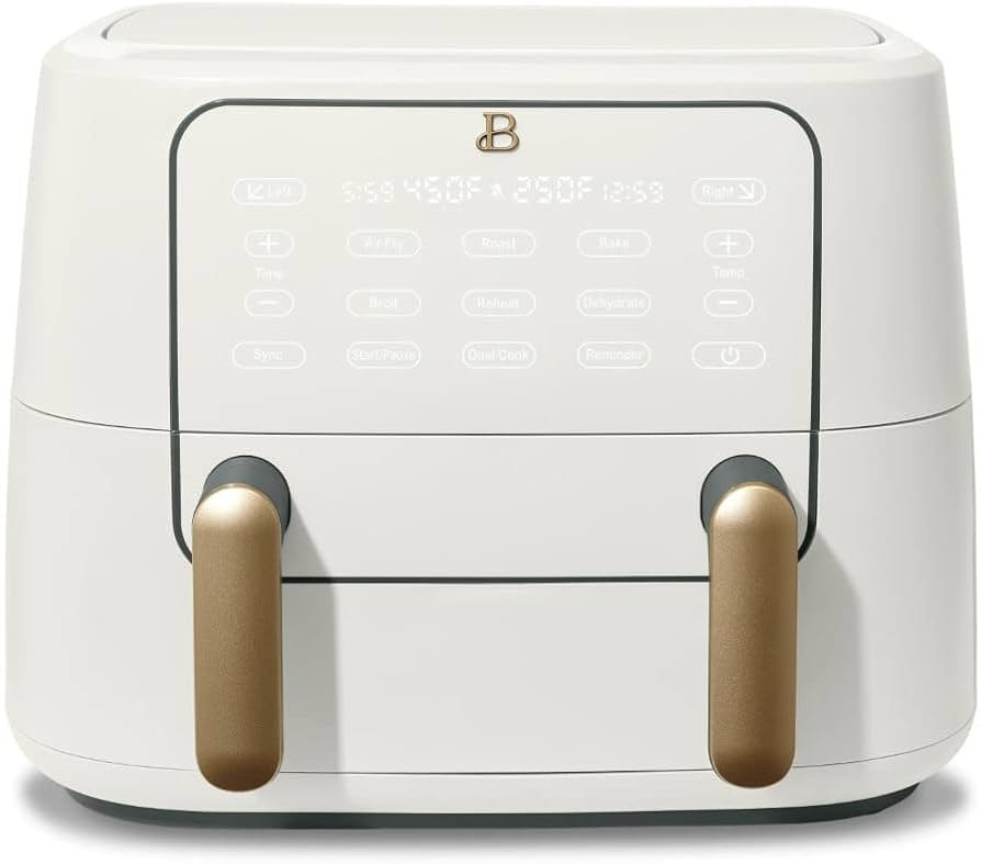 Drew Barrymore - Freidora de aire TriZone de 9QT, glaseado blanco | Amazon (US)