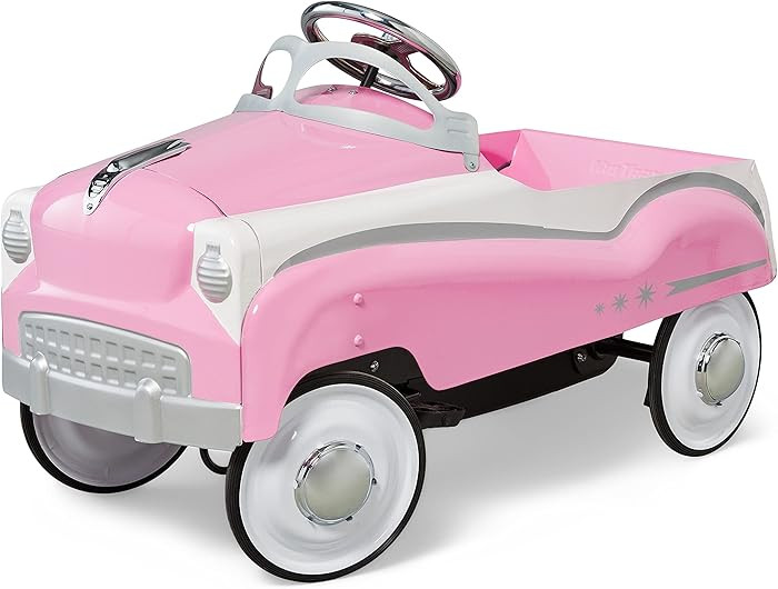 Kid Trax Classic Pink Pedal Car for Girls, Ages 3-5, Durable Steel, 60lbs Max, Easy Assemble, Ind... | Amazon (US)
