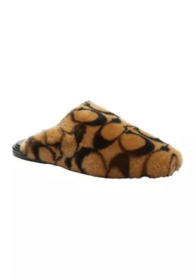 COACH Women's Signature Shearling Slippers | Belk