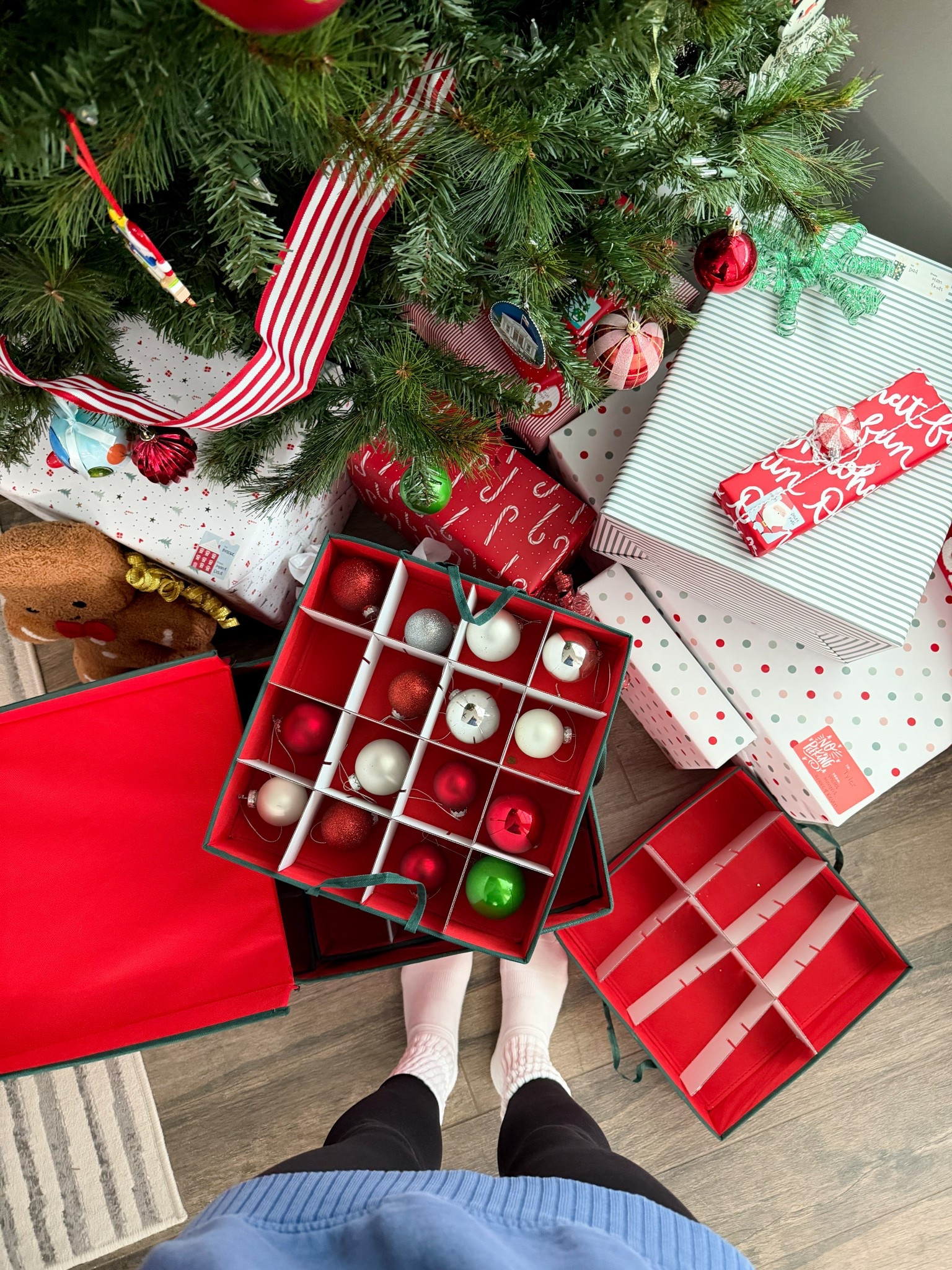 The right Christmas storage makes all the difference! 🎁 The ornament storage box alone has been a game changer for us. It’s just so perfect to store and organize your ornaments safely. 

Comment “SHOP” for the links to some of our top Christmas storage recommendations.❤️

#organizer #storageideas #christmasorganization #storagesolutions #organization

#LTKHome #LTKHoliday #LTKSeasonal