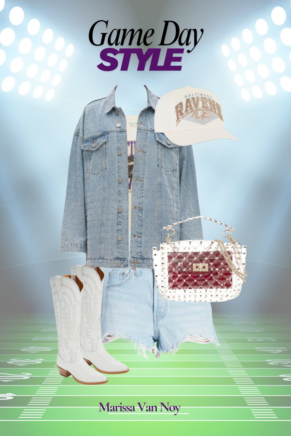 Denim on denim can be so cute for a game day look, with subtle nods to team colors. This is inspired by an outfit I wore in Miami a few years ago but can easily be updated for any team. 
 

#LTKShoeCrush #LTKFindsUnder100 #LTKItBag