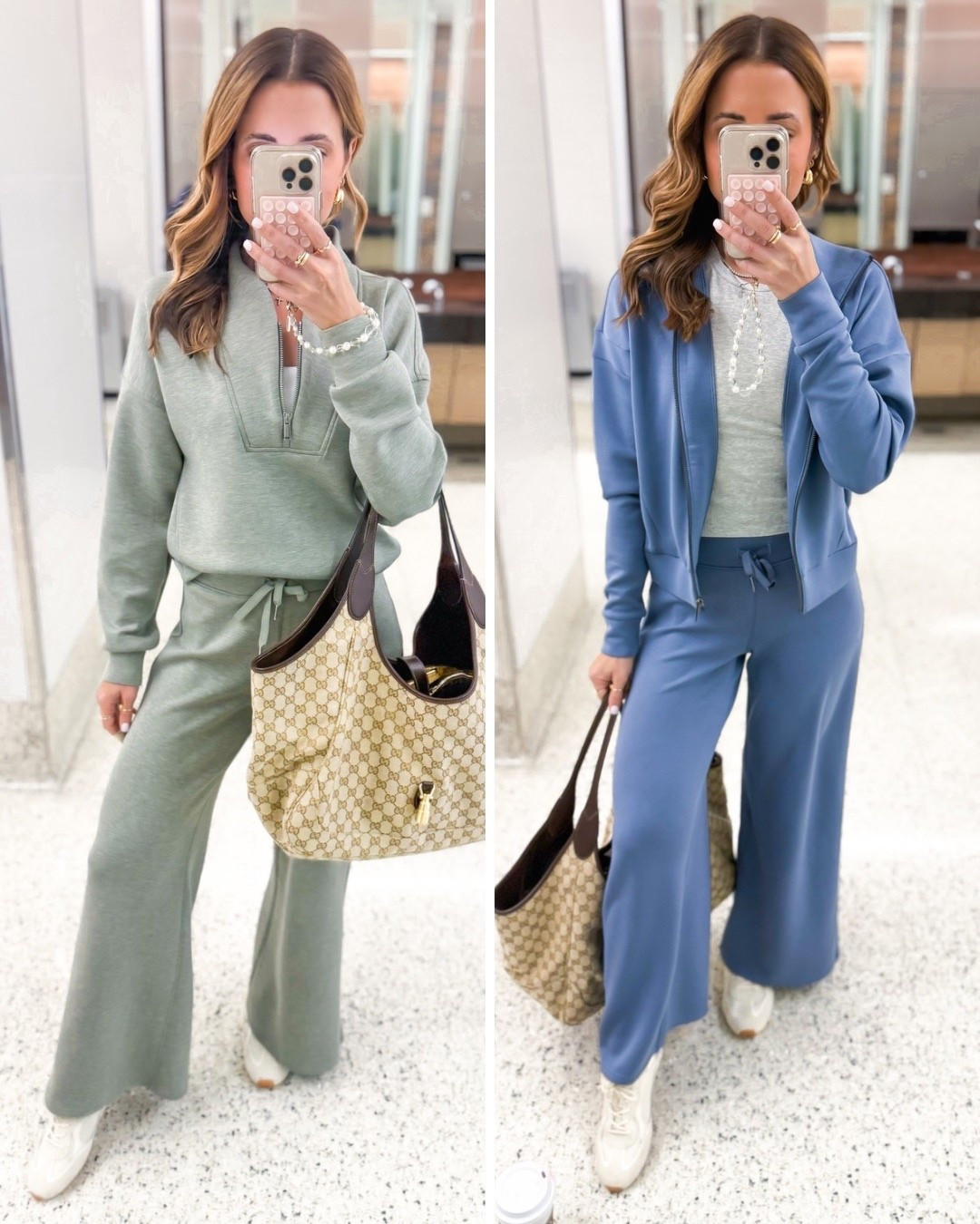 My travel outfit of the day! The best matching sets in XS petite pants/XS in top. Airport outfit. Gucci Mercato tote large. Tory Burch field sneakers - i went up half a size. LISAMARIEXSPANX for 15% off first order & free shipping.


#LTKgrwm #LTKootd #LTKTravel