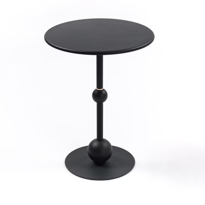 SEVOBAL Classic Vintage Metal Round Side Table with Sleek and Durable Construction for Living Room Bedroom , Black, 18.5"*18.5"*8.7" | Target