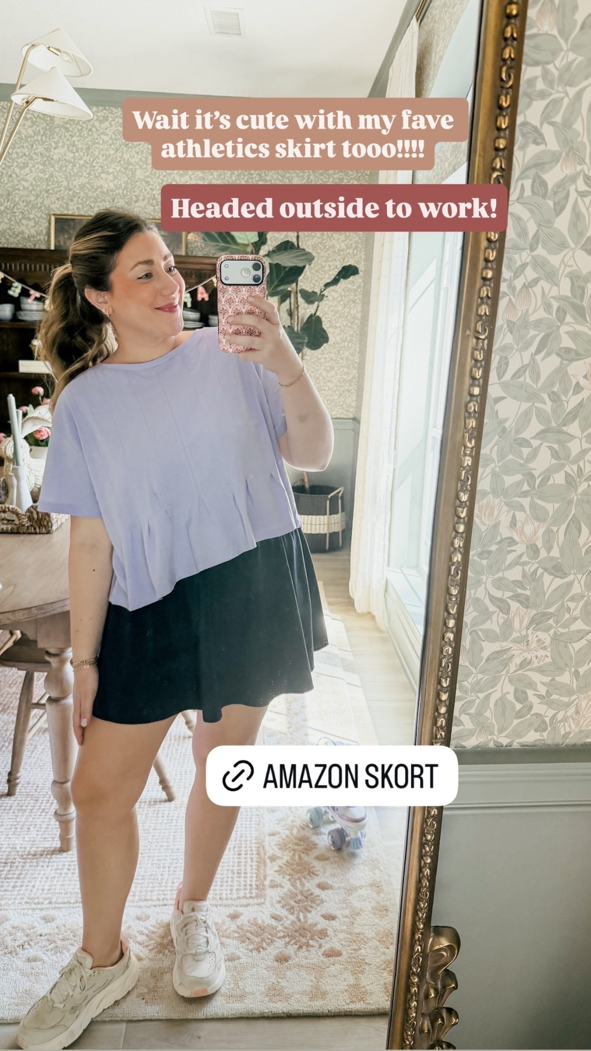 Wait it’s cute with my fave athletics skirt tooo!!!! 
 Amazon Walmart spring summer 

#LTKmomlife #LTKootd #LTKMidsize