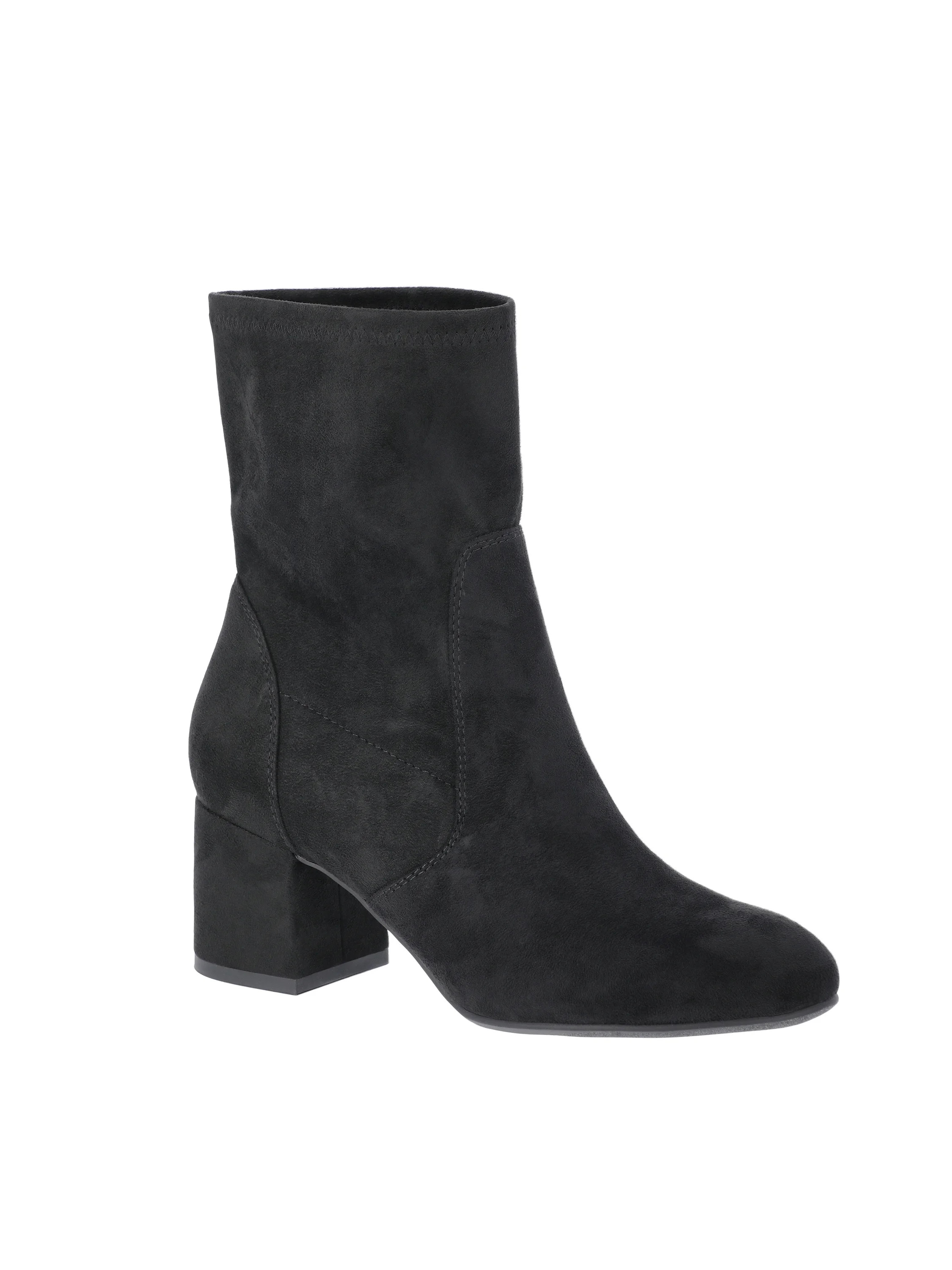 Time and Tru Women's Faux Suede Block Heel Boots | Walmart (US)