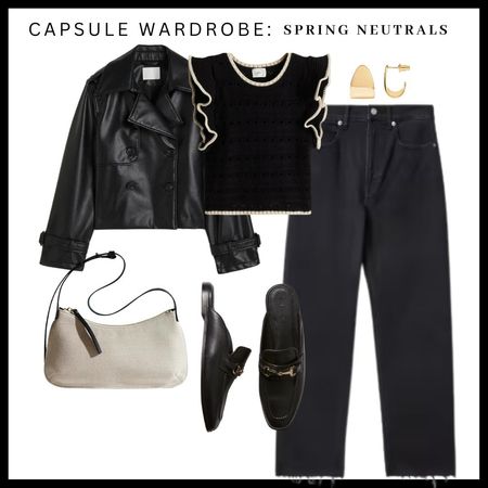 Spring outfit, spring fashion, capsule wardrobe, trench coat, black jeans, black loafers

#LTKfindsunder50 #LTKstyletip #LTKworkwear