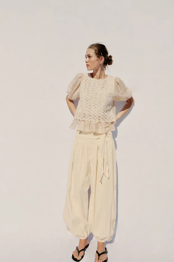 CROCHET COMBINATION TOP | Zara FR