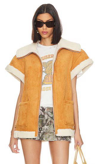 Faux Fur Vest in Biscotti | Revolve Clothing (Global)