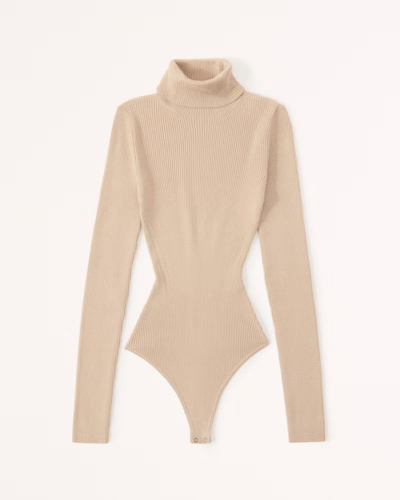 Ribbed Turtleneck Sweater Bodysuit | Abercrombie & Fitch (US)