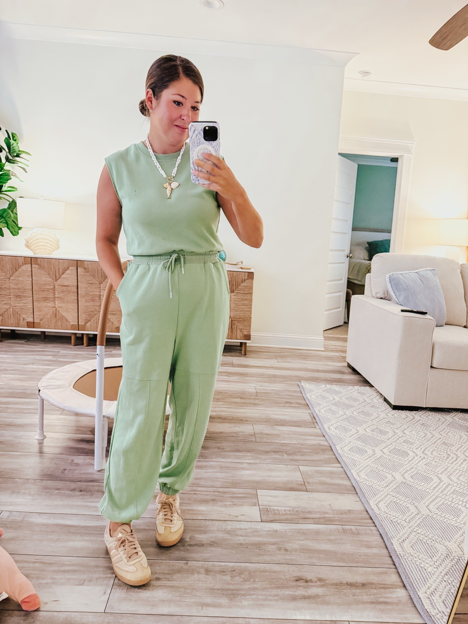 Rainy day outfit, look for less jumpsuit, mom outfit 

Wearing medium

#LTKootd