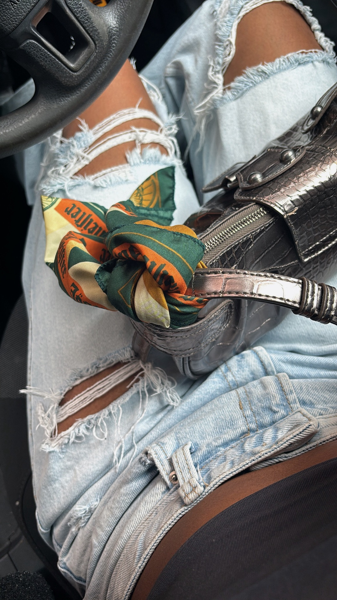 Tying a little silk scarf is such a vibe✨ 

I have included a few options for silver bags at different price points to make it a look anyone can achieve🩶

#LTKuk #LTKbag #LTKstyletip