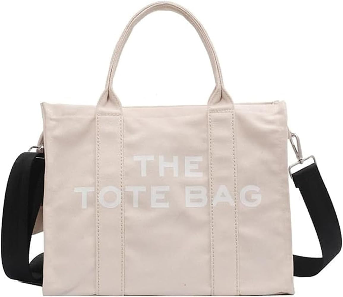Tote Bag for Women with Zipper, Canvas Tote Bags, Crossbody Tote Bags for Work and Travel | Amazon (US)