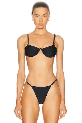Bananhot Milana Bikini Top in Black | FWRD 