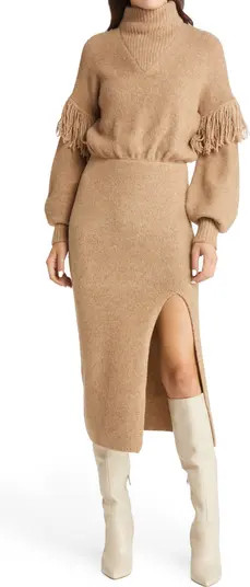 Angelle Scrunch Neck Long Sleeve Sweaterdress | Nordstrom